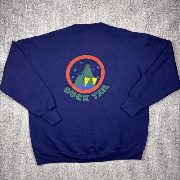 Vintage Duck Head Double Sided Duck Tail XLarge Men's Crewneck Sweatshirt USA - Picture 6 of 6